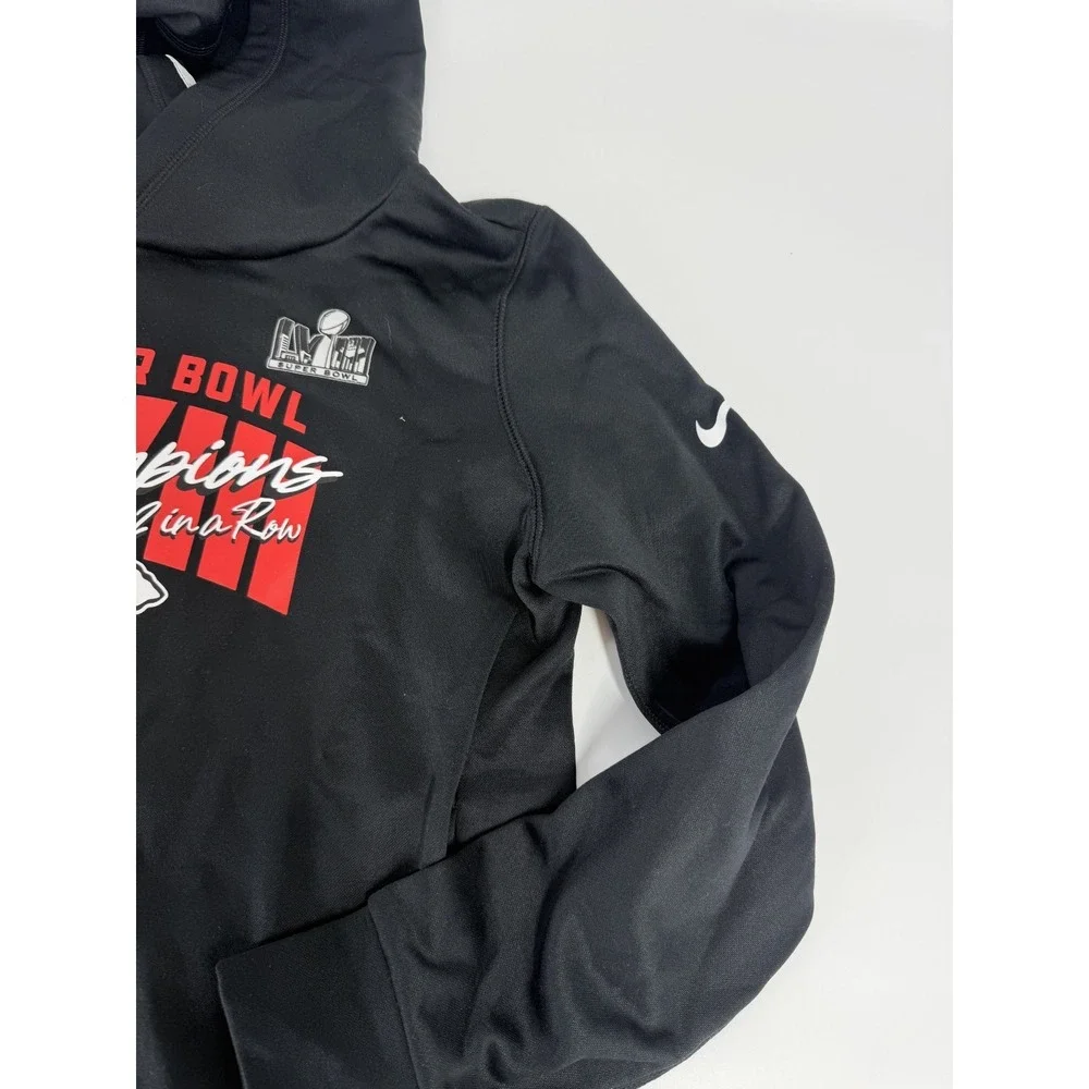 Nike Kansas City Chiefs Black Hoodie Womens Size Medium M‎ New 2 In A Row